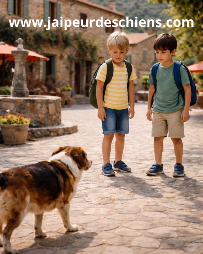 Il avait peur des chiens… et il a aidé son camarade à calmer sa peur