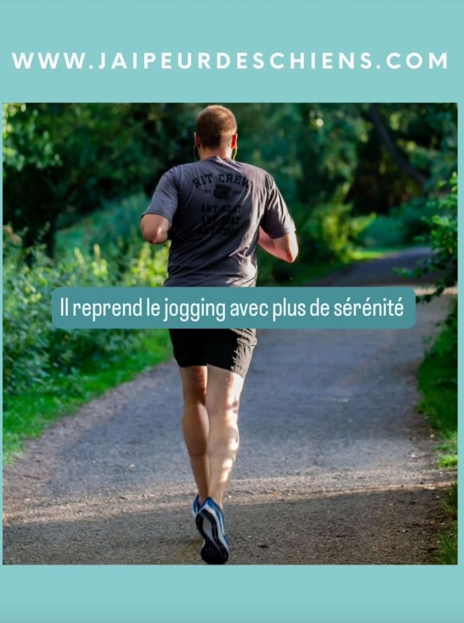 Stop peur des chiens - il recommence à courir avec serenité 
